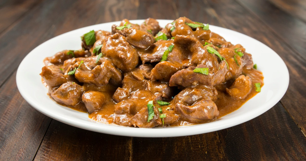 Mollejas de pollo en salsa