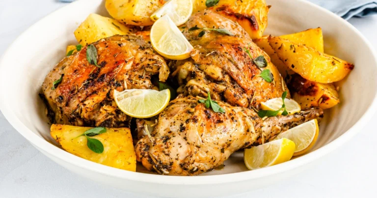 muslos de pollo al horno con patatas