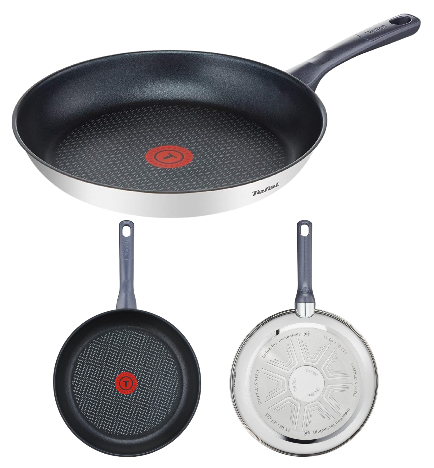 Tefal Daily Cook - Sartén baja de 20 cm con revestimiento resistente, duradero y seguro, Thermo-Signal, mango ergonómico antiquemaduras, sin PFOA, plomo ni cadmio