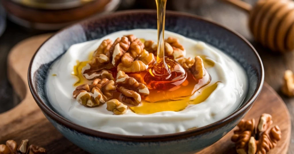 Yogur con Miel y Nueces